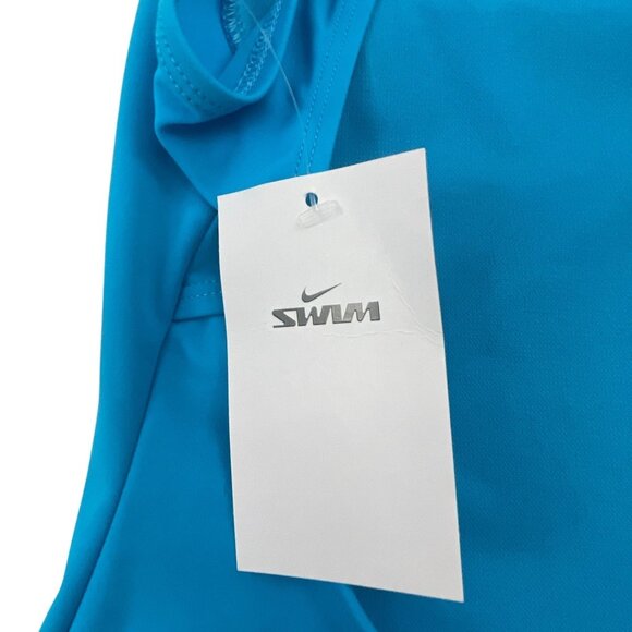 Nike NWT Kids Swimwear Racerback One-Piece Swimsuit XL Blue Stretch Beach - Picture 5 of 6